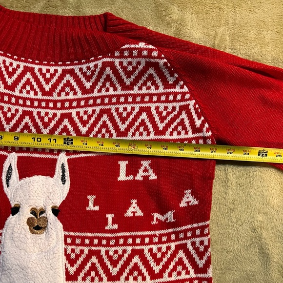 👚 Ugly - but cute - Christmas Sweater - Fa La La La Llama Large / F - Picture 10 of 14